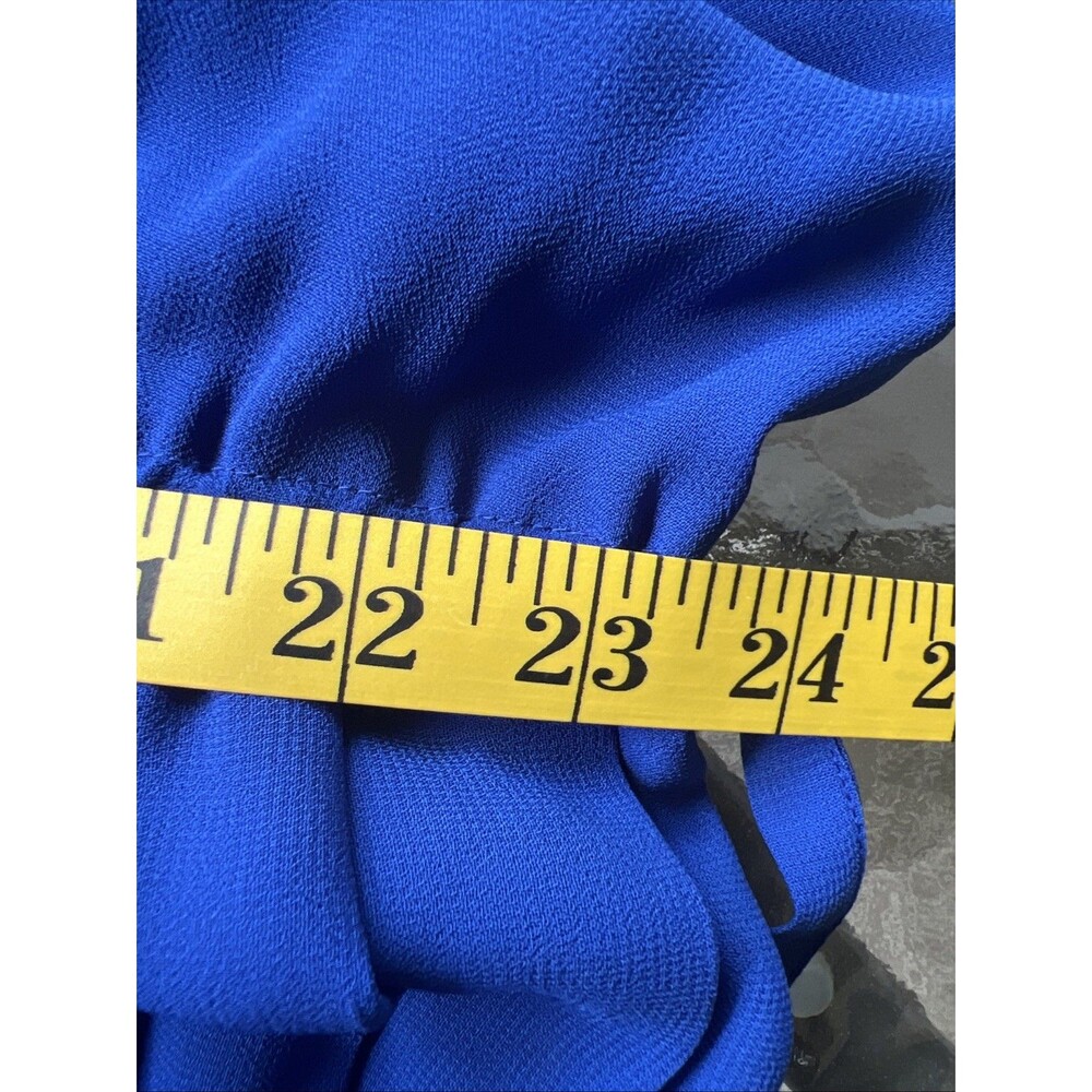 Catherine’s Woman Cobalt Blue Elastic Waist Tie Front Pleated Casual Dress 2X - Picture 12 of 16